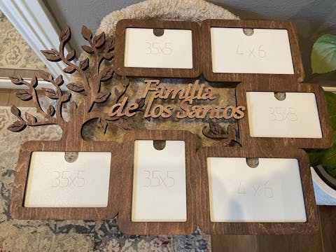 Custom text picture frame collage Engraved photo frame Family tree decor Multiple frames 4x6 Family wall decor Personalized house decor