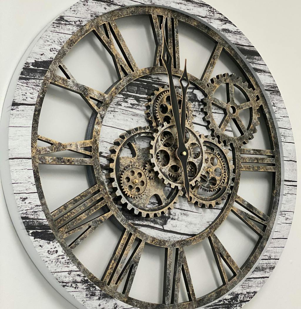 AMERICA LINE WALL CLOCK ROUND 24 INCH CARBON GREY