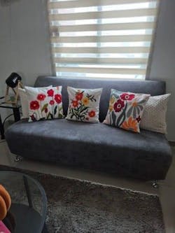 Flower Embroidery Throw Pillow Cushion Cover