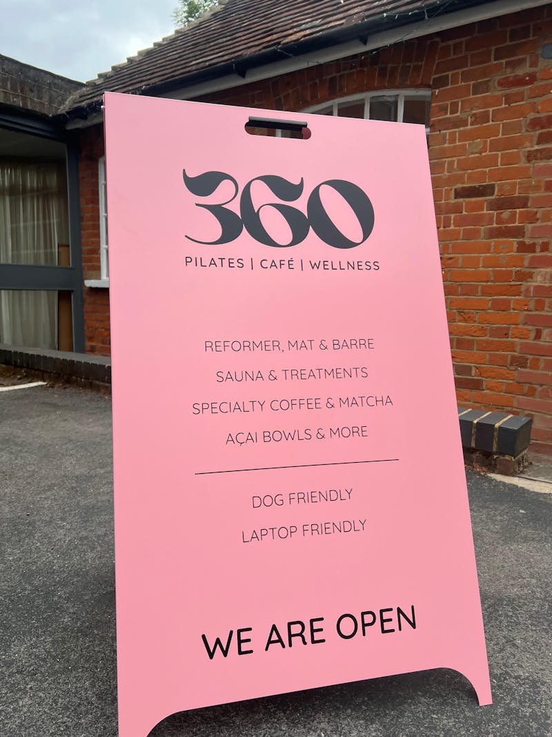 'The Fitzrovia' - Pink 'A' board Pavement Sign