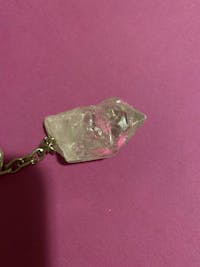 Clear Quartz Point Keychain