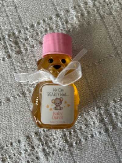 Teddy Bear - Honey Bear Baby Shower Party Favors - 2 oz Clover Honey - Set of 10