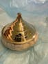 Brass and Mother of Pearl Incense Burner | India | 4 inch diameter