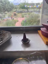 Red (Cheju) Cone Incense | Bhutanese Incense | 20 cones | 2in high cones | ceramic burner included | Kuengacholing | Riwo Sangcho Red