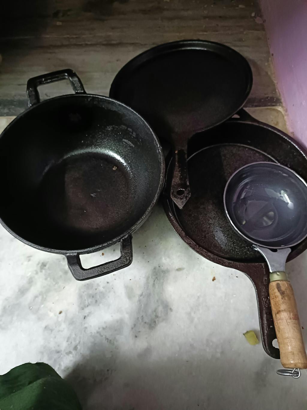 Buy Best Premium Cast Iron Cookware Set Fryingpan+Kadai/Kadhai Online