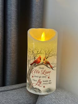Those We Love Don't Go Away, They Fly Beside Us Every Day - Memorial Personalized Custom LED Candle - Christmas Gift, Sympathy Gift For Family Members