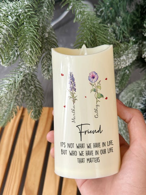 I’m Here For You, No Matter What - Bestie Personalized Custom LED Candle - Christmas Gift For Best Friends, BFF, Sisters