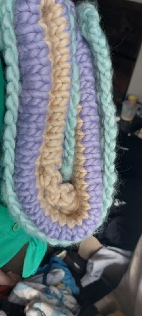 // Merino Knit Kit // Tri-colour Blanket