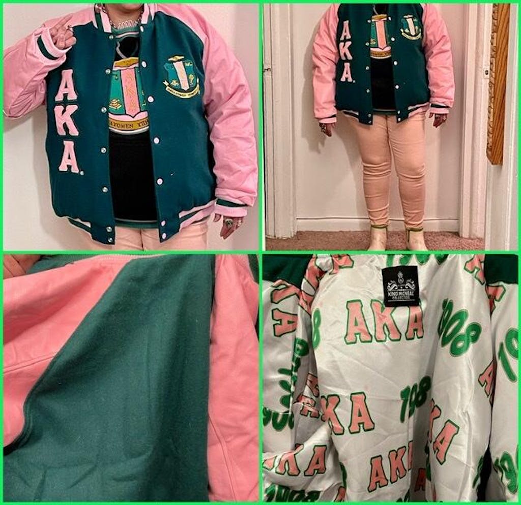 AKA Wool and Leather Letterman Jacket The King McNeal Collection