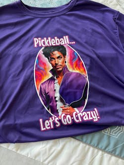 Prince- Pickleball.. Let's Go Crazy! -Short-Sleeve Cooling Performance Crew Pickleball T-Shirt