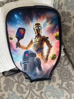 C3PO and R2D2 - Star Wars - Pickleball Paddle Cover