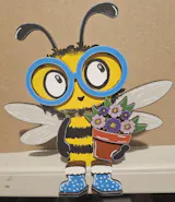 Bee Holding Flowers Shelf Hugger DIY Kit