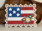 Floral American Flag DIY Kit Style 2