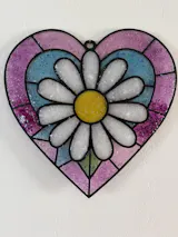 Style 308 Daisy Heart Laser Cut Outline Frame Blank