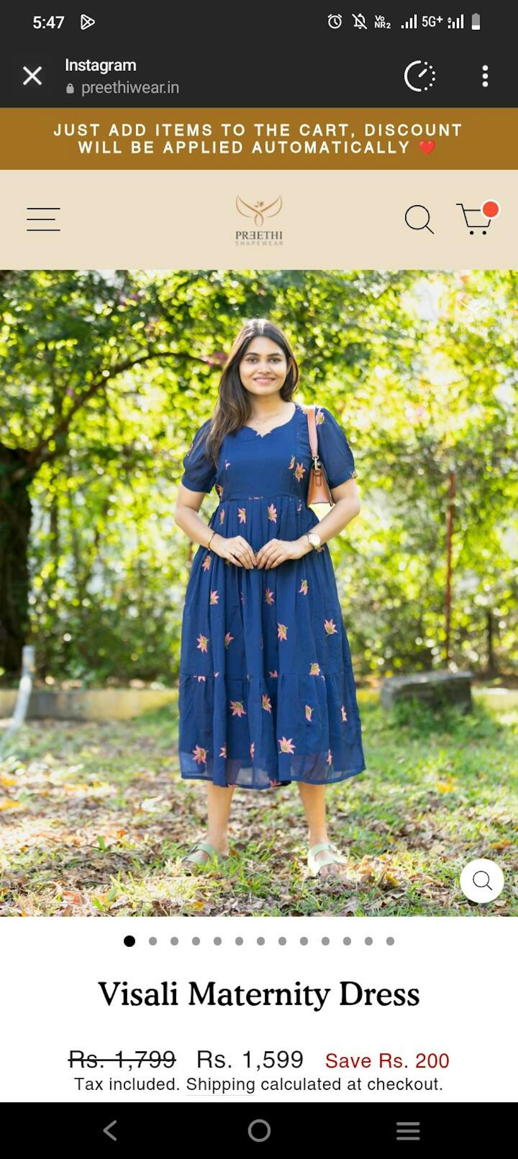Visali  Maternity Dress