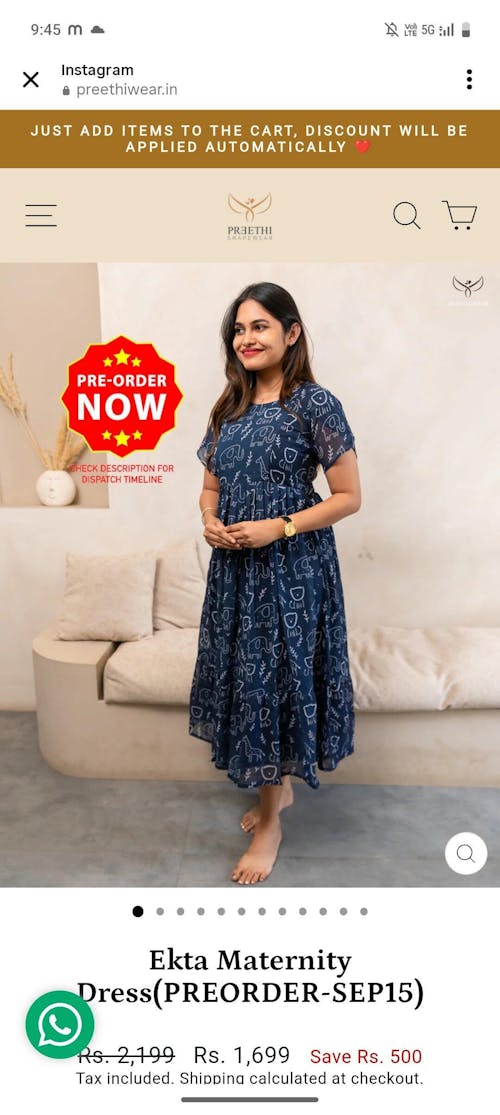 Ekta Maternity Dress
