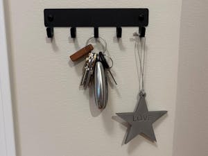 Plain Key Rack Leash Holder or Extension with 5 hooks
