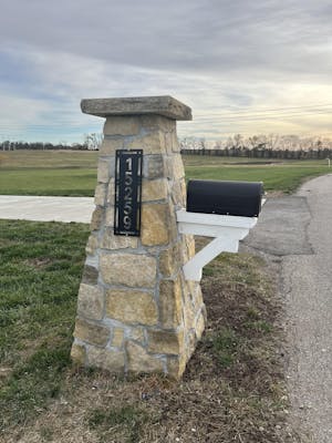 Arts & Crafts style Address Sign - Vertical