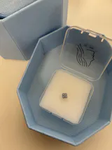 B3 057 クローバークリアキュービックピアス