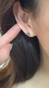 YES 013 キュービックスタースチールバーベルピアス