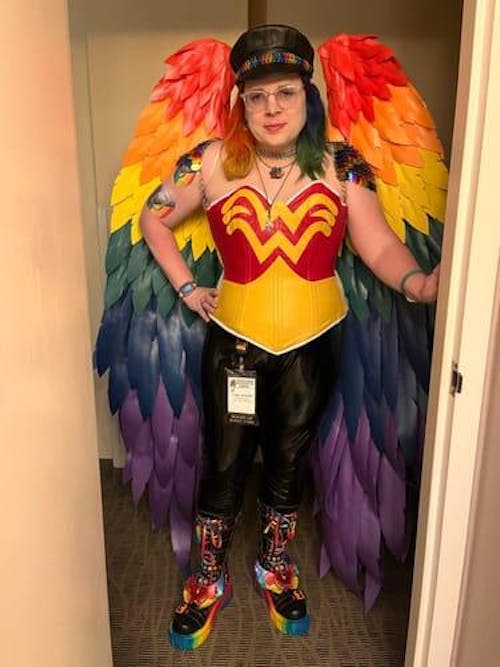 Leather Overbust Corset; The W