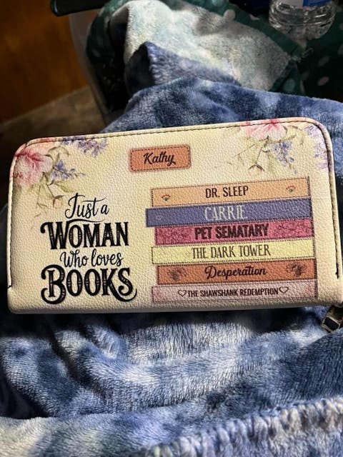 Custom Bookshelf: Just A Woman Who Loves Books HHRZ26106015NK Leather Bag