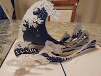 The Great Wave of Kanagawa 3D Pop Up Greeting Card