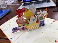 Cat's Gift Party 3D Pop Up Greeting Card