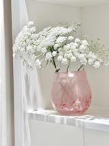 Pink Glass Purse Vase Modern Textured Bag Handbag Flower Fish Vases –  Bloomy Floral