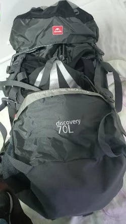 70L Unisex Hiking Backpack with Rain Cover