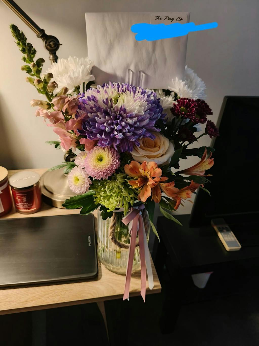 Personalised Polaroid + Flowers