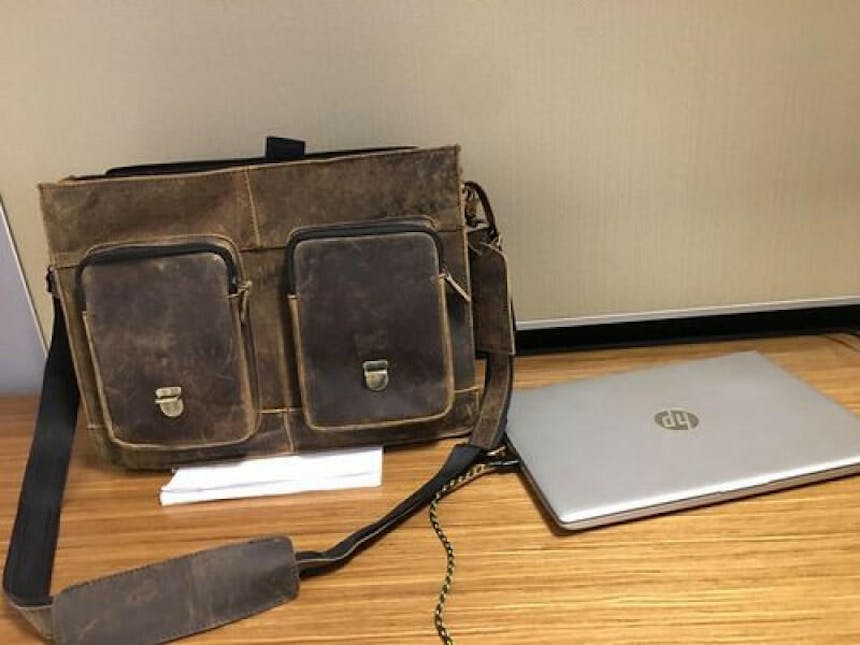 Buffalo Leather Messenger Bag For Men Distressed Full Grain Laptop