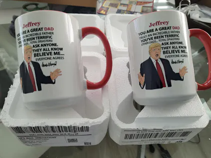 Custom Coffee Mug for Father's Day, Trump Great Dad Custom Mug  The Red  First