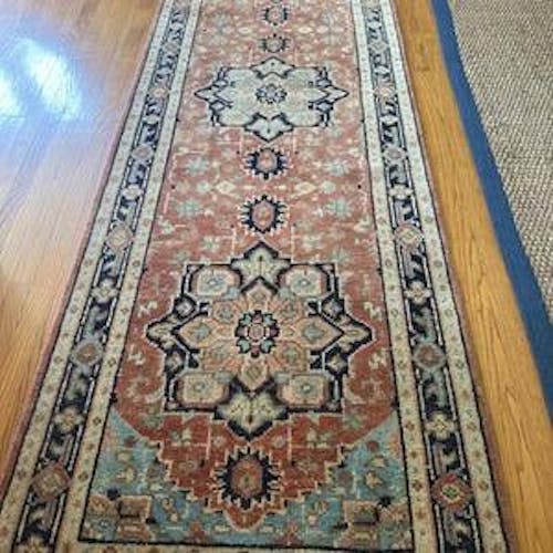 Greenwich Heriz Wool Rug Red Area Rug Persian Hand Knotted