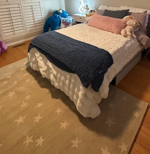 Star Rug Natural Beige Kids Rug Starry Skies Rug Nursery Rug Neutral Color