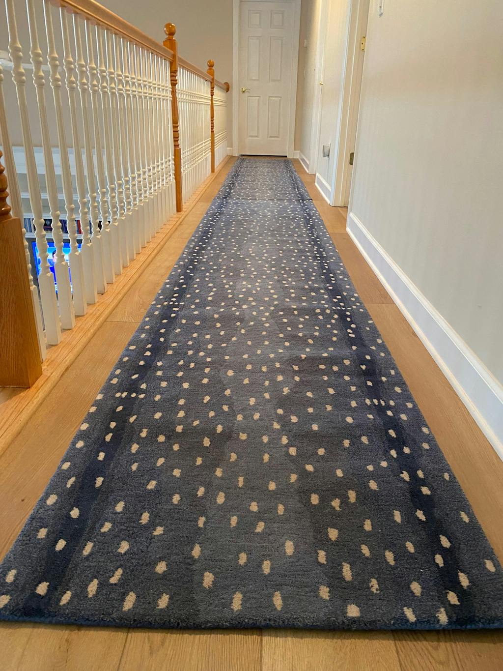 Antelope Rug Handmade Wool Animal Print Blue