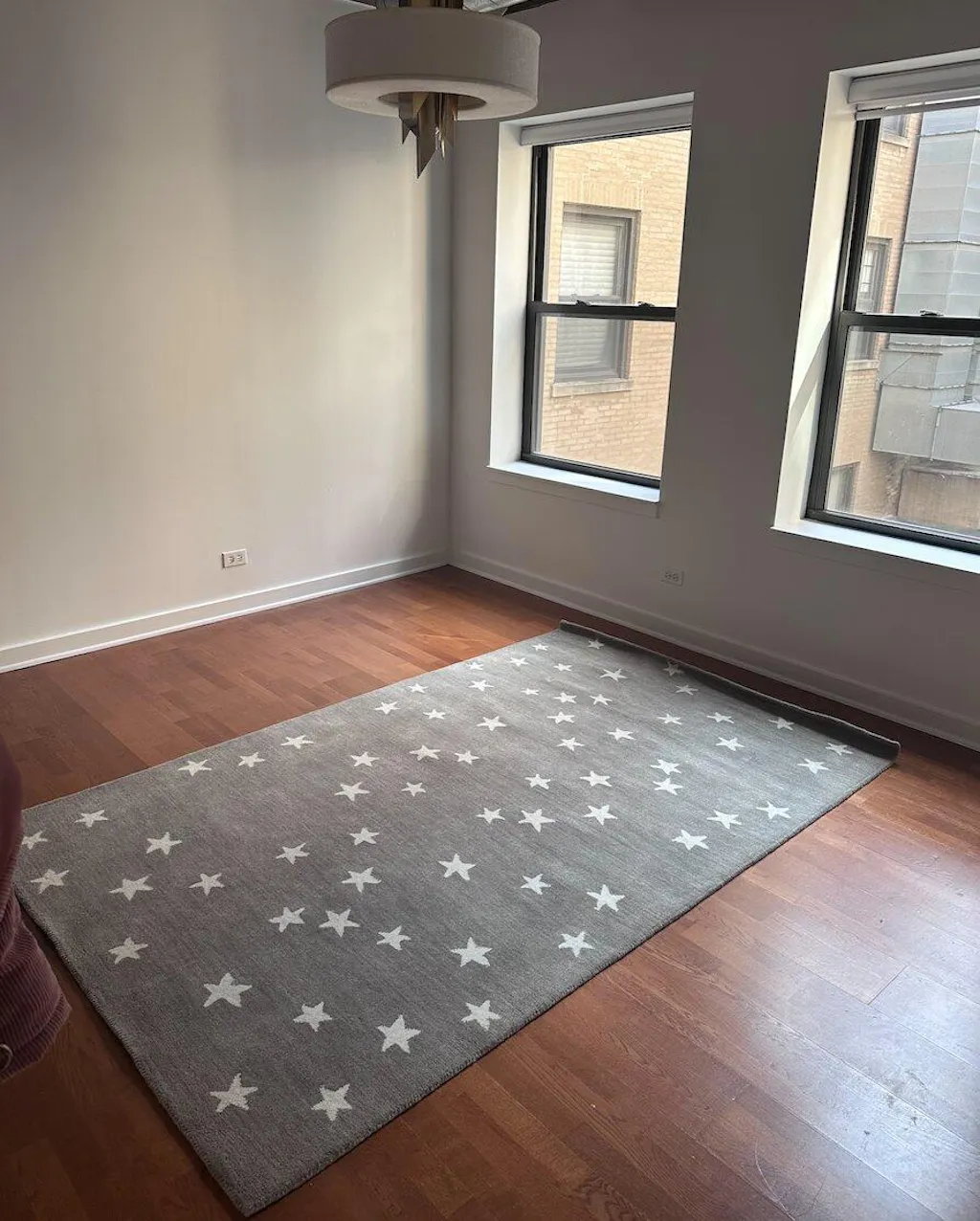 Star Rug Gray Kids Rug Grey Starry Skies Rug Nursery Rug Star Neutral Color