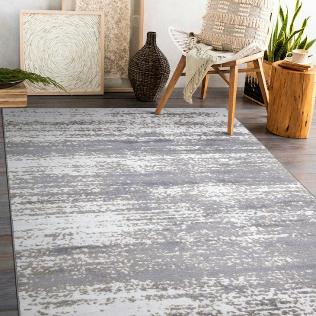 Palma 1787 White and Grey Area Rug The Rugs Outlet Canada