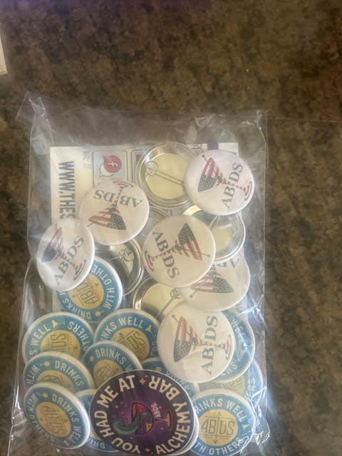 ABDS USA Flag Martini Button