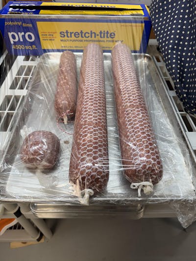 Pre-tied Fibrous String Effect Protein Lined Casings 76mm