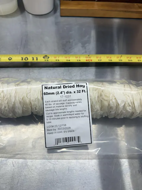 60mm x 32ft Natural Dried Casings