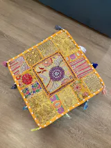Handmade Indian Toran – colorful patchwork door hanging | Boho valance, hippie curtain & vibrant wall décor