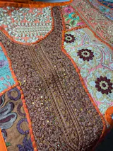 Indian door hanging - Toran - orange wall tapestry for bohemian wall decor and hippie homes