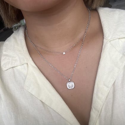 [RU SHUO X LOW CLASSIC] / ☆ GEMINI NECKLACE 2 / SILVER LOW CLASSIC