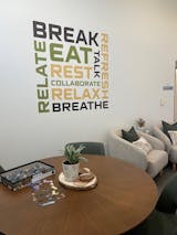 Relaxing Wall Words For Lounge Area