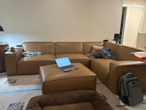 Cavina Leather Ottoman