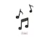Mini Musical Notes Silhouette
