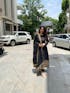 Aditi Rayon Cotton Black Anarkali Suit Set