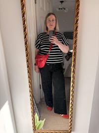 Tori leather sling bag - red