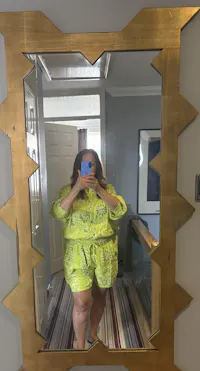 Bandana print co-ord - Lime